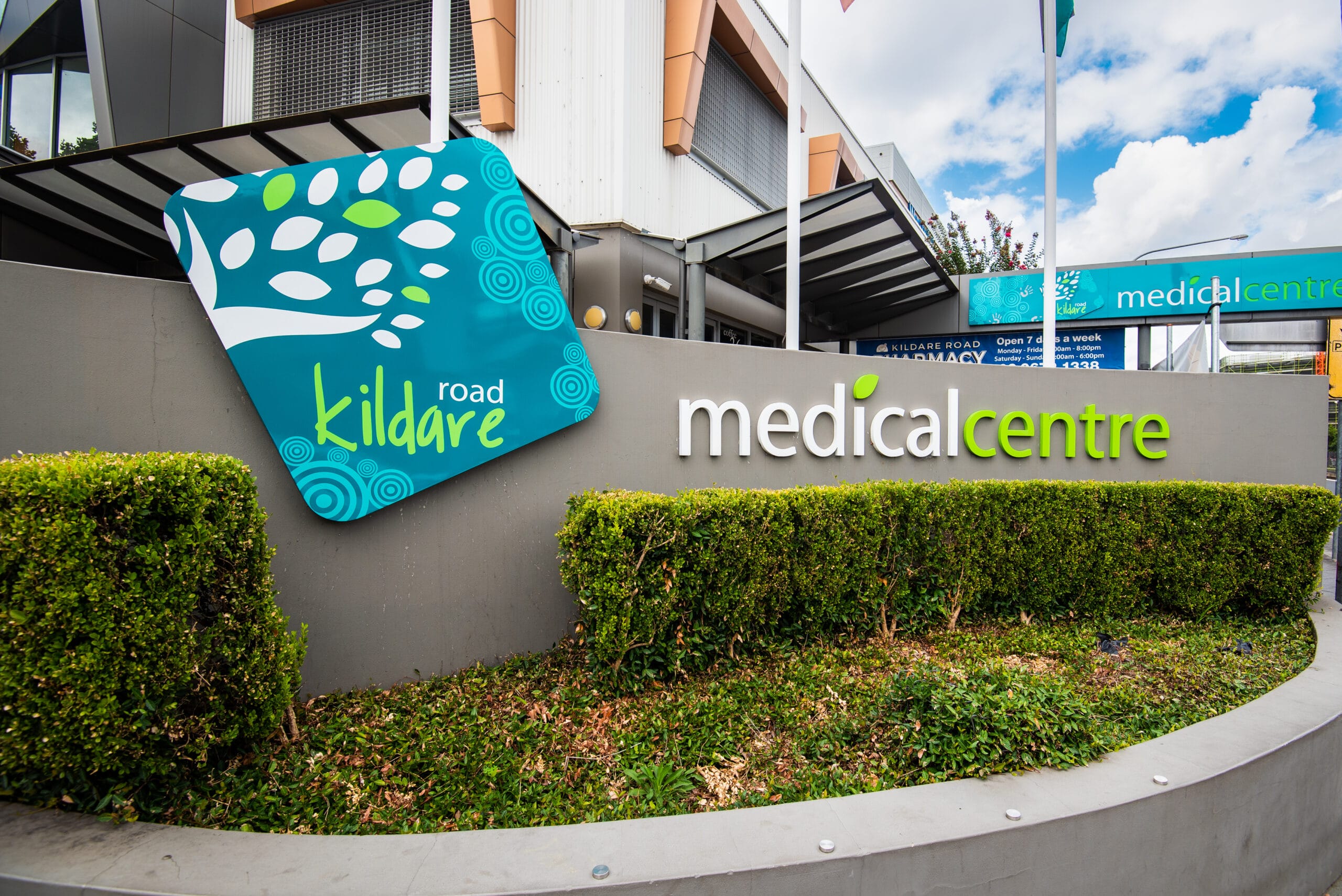 Kildare Road Medical Centre building front in Blacktown with clinic signage Kildare Road Medical Centre building front in Blacktown with clinic signage